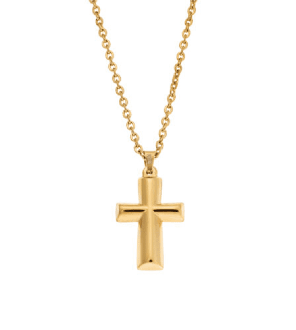Ανδρικός Ατσάλινος Επιχρυσωμένος Σταυρός Puppis με Αλυσίδα κωδ. PUP59702G