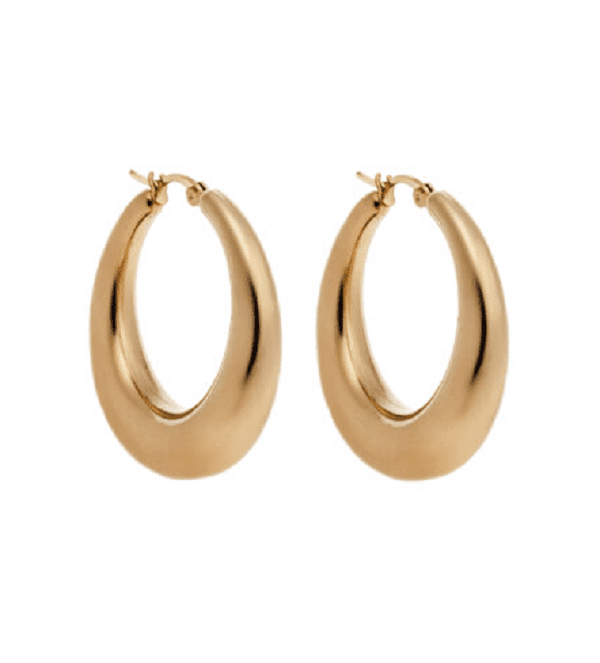 Ατσάλινα Επιχρυσωμένα Γυναικεία Σκουλαρίκια Κρεμαστά Κρίκοι Puppis κωδ.PUW97581G