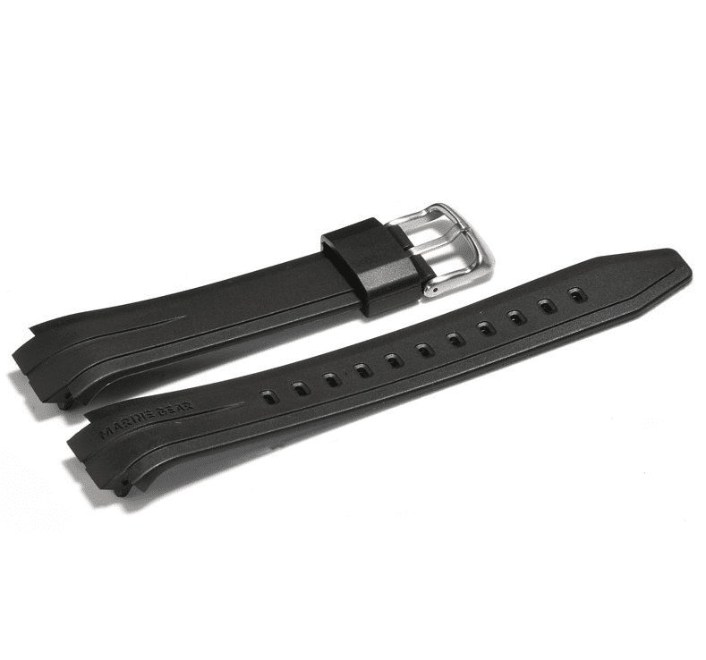 Λουρί Καουτσούκ Casio Μαύρο,No16 με Ασημί Τοκά κωδ.MRP-700-1AV