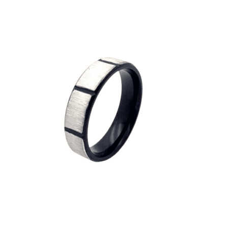 Ατσάλινο Δίχρωμο Ματ Ανδρικό Δαχτυλίδι Puppis κωδ.PUR82571B