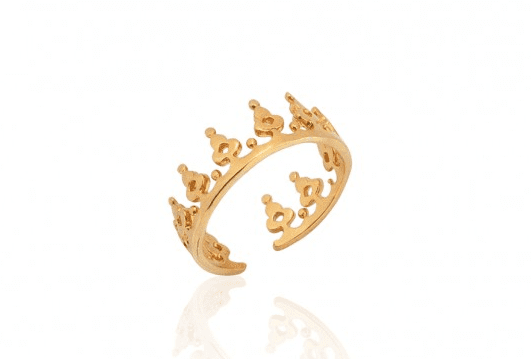 Ορειχάλκινο Επιχρυσωμένο Δαχτυλίδι Κορώνα Της LifeLikes, κωδ.02.11.01.000.2549