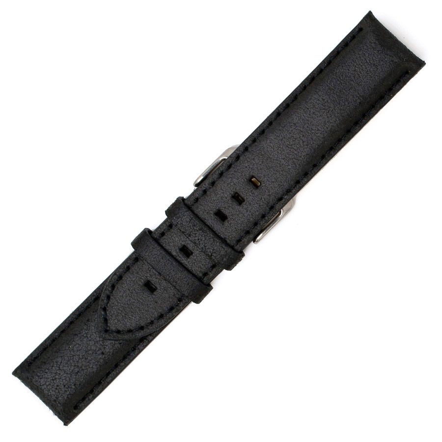 Λουρί Μαύρο ,No22 Kostelo με Ασημί Τοκά και Quick Release κωδ.0506N22B