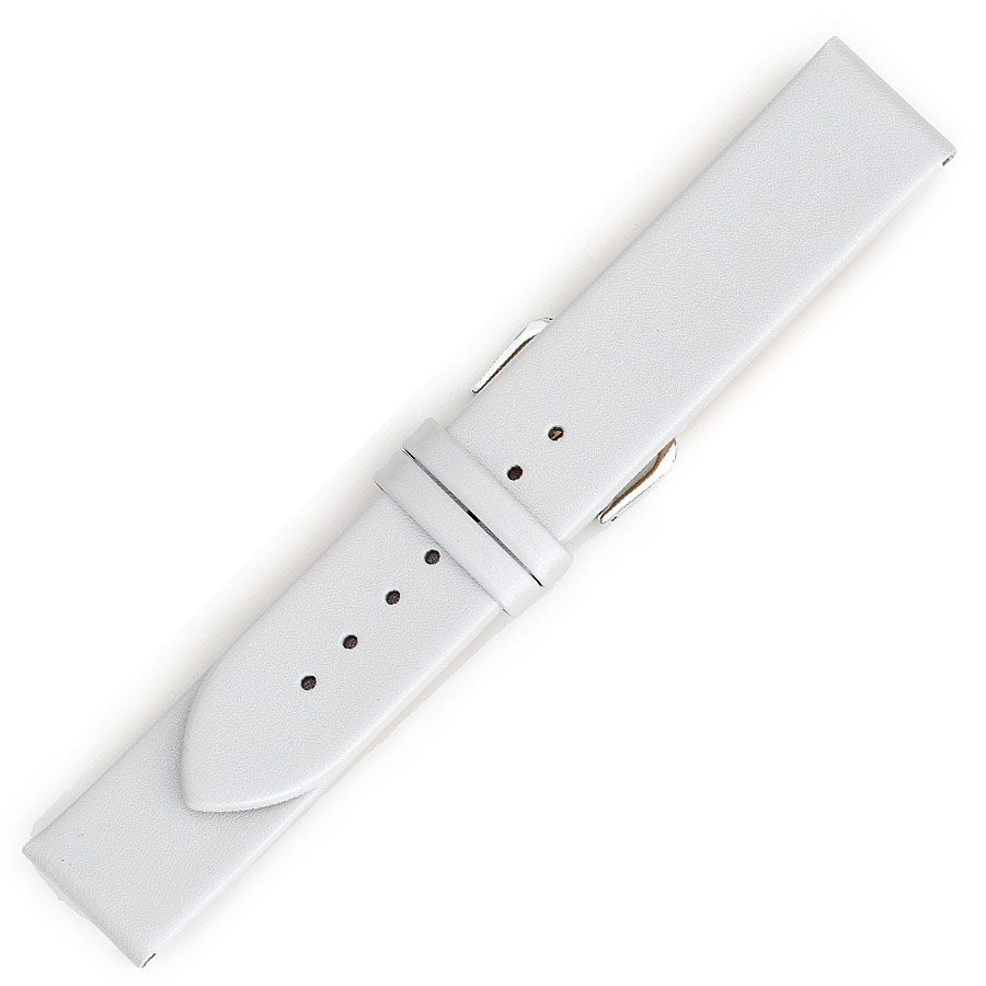 Λουρί Δερμάτινο Άσπρο No20,Haste με Ασημί Τοκά κωδ.508N20.W