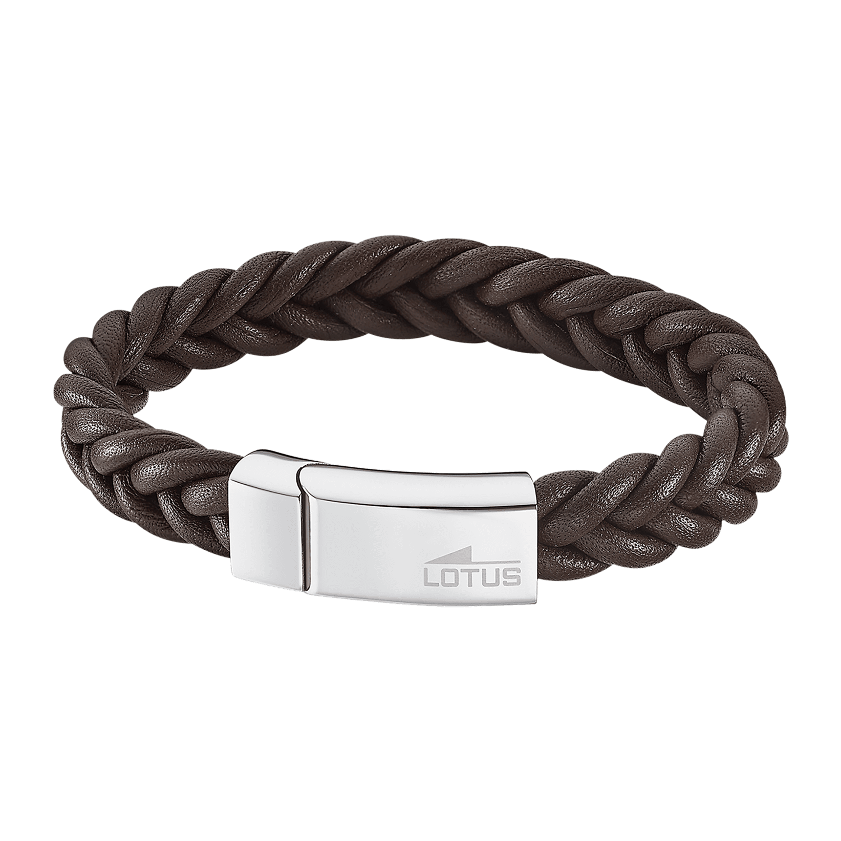 Ανδρικό Βραχιόλι Lotus με Ατσάλι και Καφέ Δέρμα LS2095-2/1