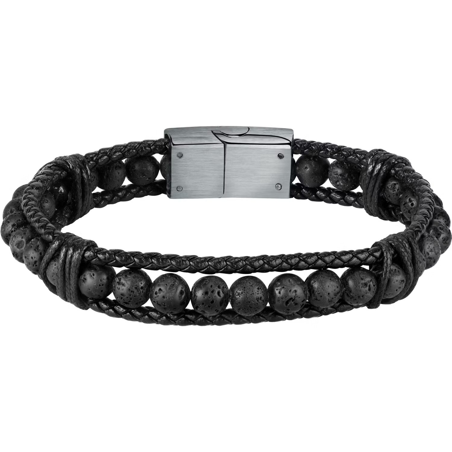 Ανδρικό Δερμάτινο Μαύρο Βραχιόλι Sector Bandy κωδ.SZV97