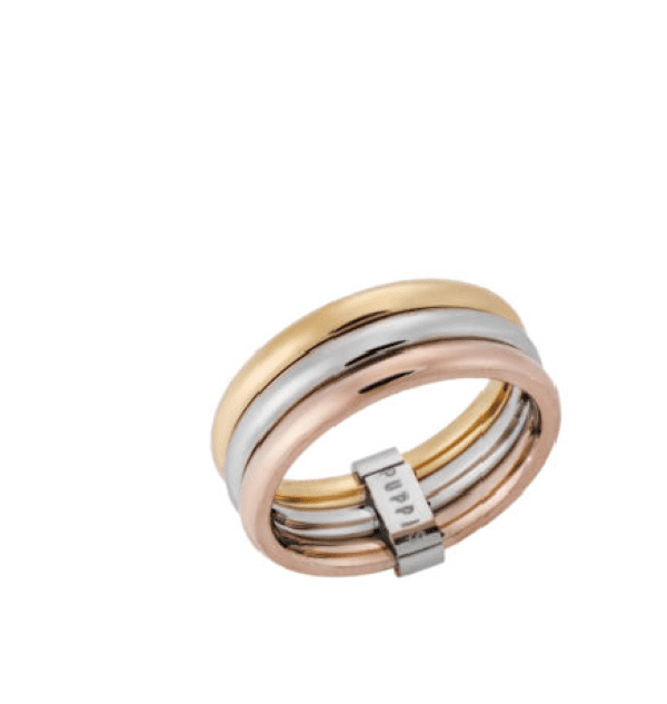 Γυναικείο Ατσάλινο Τρίχρωμο Δαχτυλίδι Puppis κωδ.PUR48778R