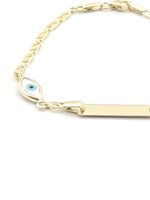 Χρυσό Παιδικό Βραχιόλι-Ταυτότητα Κ9 Με Ματάκι κωδ.109173 - Image 2