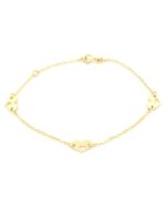 Χρυσό Γυναικείο Βραχιόλι Κ9, Με Καρδιές κωδ.109180