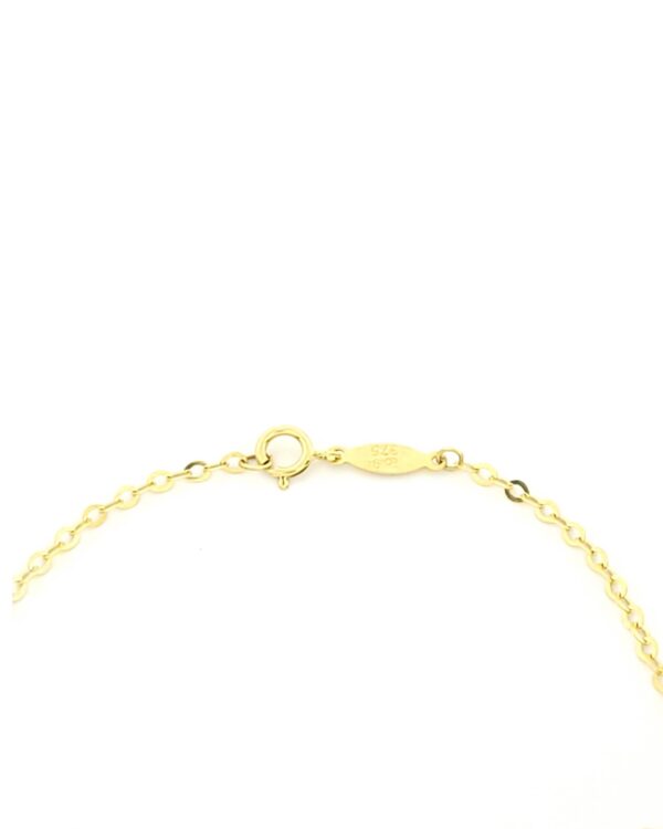 Χρυσό Παιδικό Βραχιόλι Κ9, Με Γαλάζιο Σταυρουδάκι, Σταυρουδάκι Και Κορώνα κωδ.109213 - Image 4