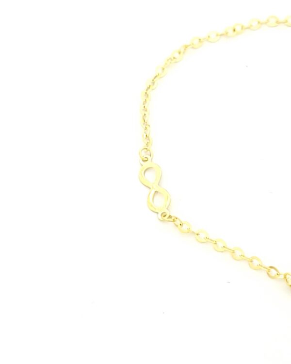 Χρυσό Παιδικό Βραχιόλι Κ9, Με Σταυρουδάκι, Άπειρο Και Ματάκι Σταυρουδάκι κωδ.109214 - Image 2