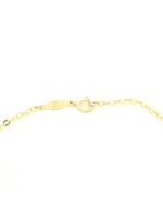 Χρυσό Παιδικό Βραχιόλι Διπλής Όψης Κ9, Με Ροζ Ματάκι, Με Κωνσταντινάτο Και Σταυρουδάκι κωδ.109223 - Image 5