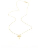 Χρυσό Γυναικείο Κολιέ Κ14, Με Λουστρέ Σταυρό κωδ.109236 - Image 4