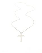 Λευκόχρυσο Γυναικείο Κολιέ Κ18, Με Σταυρό Με Διαμάντια κωδ.109239 - Image 4