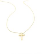 Χρυσό Γυναικείο Κολιέ Κ14, Με Λουστρέ Σταυρό κωδ.109236 - Image 2