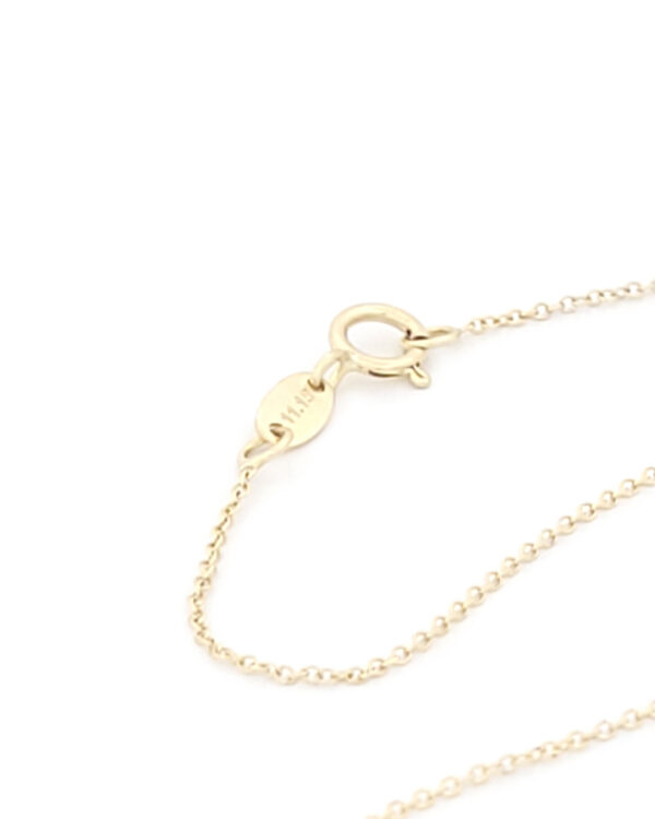 Χρυσό Γυναικείο Κολιέ Κ14, Με Σταυρό, Διαμάντια Και Topaz Swiss Blue κωδ.109304 - Image 4
