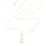 Γυναικείο Χρυσό Κολιέ MetronGold Κ14 Με Zαφείρια κωδ.24186Y-2