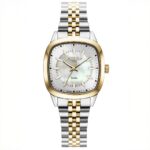 Roamer Stella Swiss Square Mother Of Pearl Two Tone Stainless Steel Bracelet 966847-47-20-20