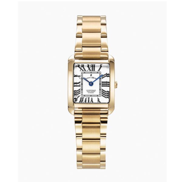 Γυναικείο Ρολόι Jaqcues Du Manoir Emily Square Swiss Made Gold Stainless Steel Bracelet JWL04402 - Image 6