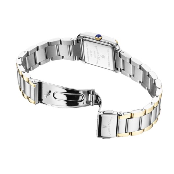 Γυναικείο Ρολόι Jaqcues Du Manoir Emily II Square Swiss Made Two Tone Stainless Steel Bracelet JWL05503 - Image 3