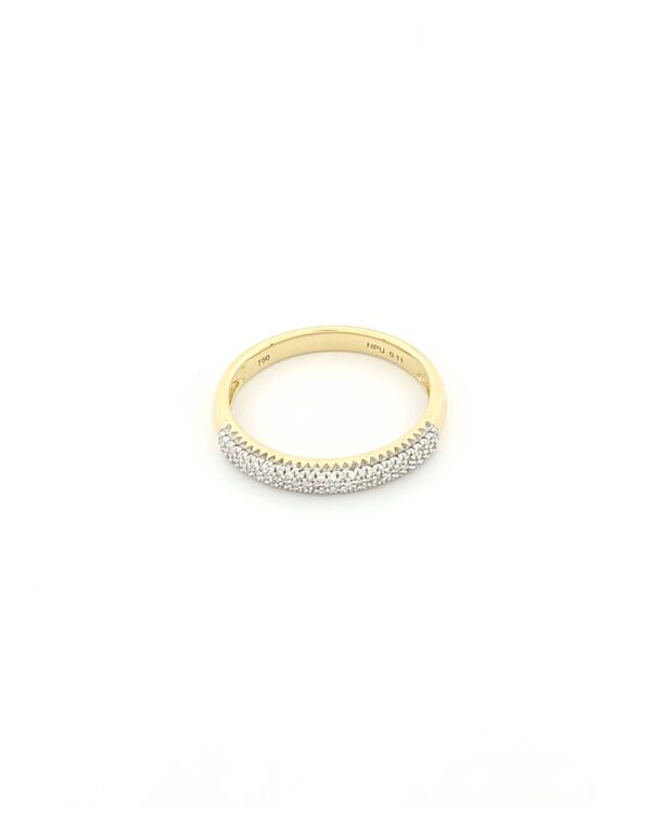 Γυναικείο Χρυσό Δαχτυλίδι Σειρέ Κ18 Της MetronGold, Με Διαμάντια κωδ.BRI57498-011-Y5 - Image 2