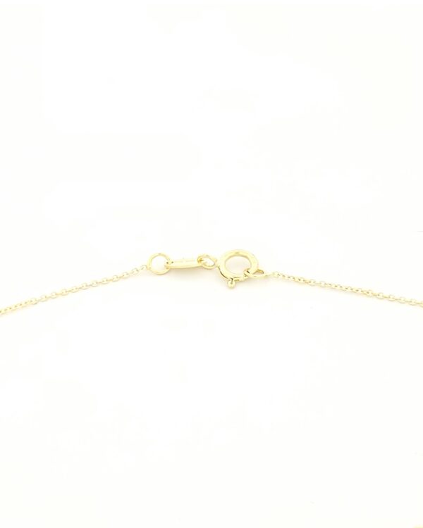 Χρυσό Γυναικείο Κολιέ Ροζέτα Κ9, Με Κόκκινο Και Λευκά Ζιργκόν κωδ.109308 - Image 3