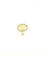 Χρυσό Κρεμαστό K9, Με Αναπαράσταση της Παναγίας Και Λευκά Ζιργκόν κωδ.109279 - Image 3