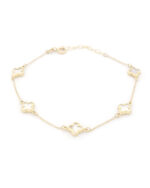 Χρυσό Γυναικείο Βραχιόλι Κ14, Με Σταυρουδάκια Με Φίλντισι κωδ.109390