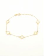 Χρυσό Γυναικείο Βραχιόλι Κ14, Με Σταυρουδάκια Με Φίλντισι κωδ.109390 - Image 4