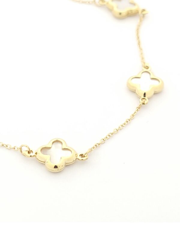 Χρυσό Γυναικείο Βραχιόλι Κ14, Με Σταυρουδάκια Με Φίλντισι κωδ.109390 - Image 2