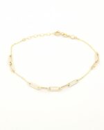 Χρυσό Γυναικείο Βραχιόλι Κ14, Με Κρίκους κωδ.109395 - Image 3