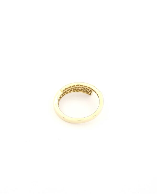 Χρυσό Γυναικείο Δαχτυλίδι Κ9 Με Λευκά Ζιργκόν κωδ.109403 - Image 2