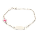 Ασημένιο Παιδικό Βραχιόλι- Ταυτότητα Με Αστέρι Και Σμάλτο κωδ.109407