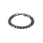 Ατσάλινο Ανδρικό Βραχιόλι Puppis Gun Metal κωδ.PUB10101B