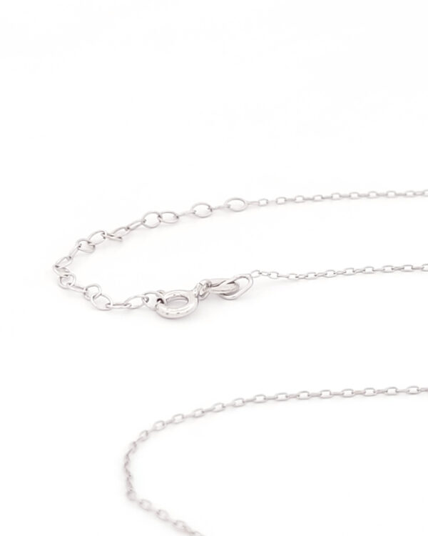 Ασημένιο Γυναικείο Κολιέ, Με Δυο Κύκλους Ενωμένους Με Ζιργκόν κωδ.109442 - Image 3