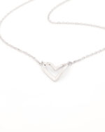 Ασημένιο Γυναικείο Κολιέ Με Καρδιά κωδ.109441 - Image 2