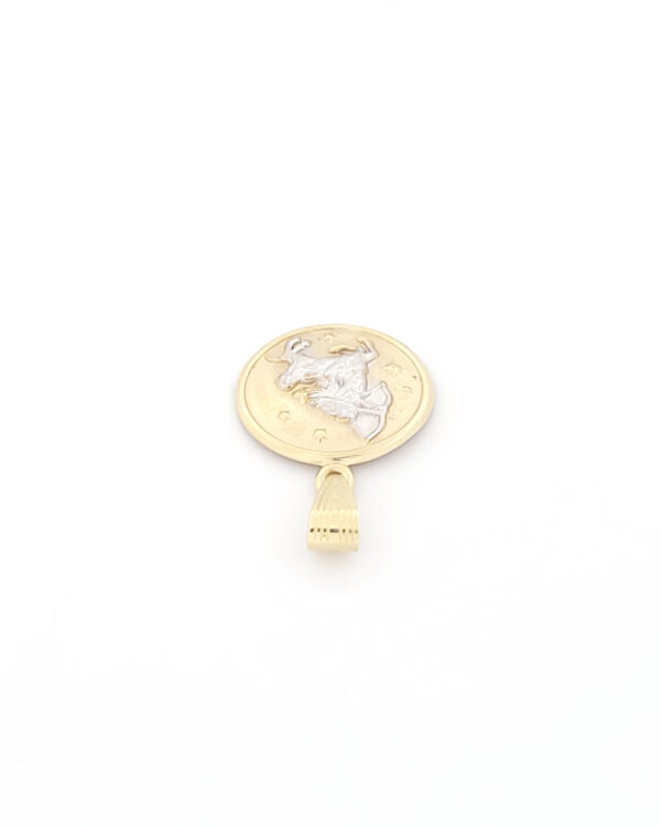 Χρυσό Δίχρωμο Γυναικείο Κρεμαστό K9 Με Ζώδιο Τοξότης κωδ.109464 - Image 3