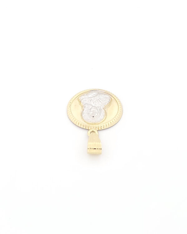 Χρυσό Δίχρωμο Κρεμαστό K9, Με Αναπαράσταση Της Παναγίας κωδ.109465 - Image 3