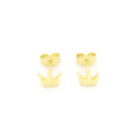 Χρυσά Παιδικά Σκουλαρίκια Κορώνα Καρφωτά Κ9 κωδ.109480