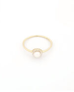 Χρυσό Γυναικείο Δαχτυλίδι Κ14 Με Μαργαριτάρι κωδ.109500 - Image 3