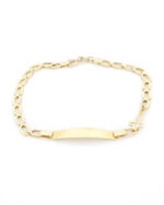 Χρυσό Βραχιόλι-Ταυτότητα Κ14 Με Σταυρουδάκι κωδ.109504 - Image 4