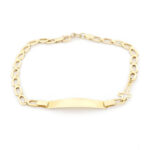 Χρυσό Βραχιόλι-Ταυτότητα Κ14 Με Σταυρουδάκι κωδ.109504