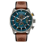 TIMBERLAND Calahan Multifunction Blue Brown Leather Strap TDWGF0095401