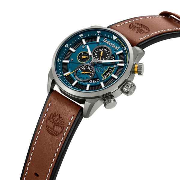 TIMBERLAND Calahan Multifunction Blue Brown Leather Strap TDWGF0095401 - Image 2