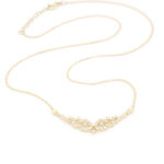 Χρυσό Γυναικείο Κολιέ Κ14 ,Με Λευκά Ζιργκόν κωδ.109507