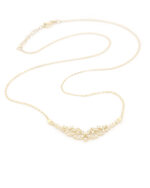 Χρυσό Γυναικείο Κολιέ Κ14 ,Με Λευκά Ζιργκόν κωδ.109507