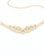 Χρυσό Γυναικείο Κολιέ Κ14 ,Με Λευκά Ζιργκόν κωδ.109507 - Image 2