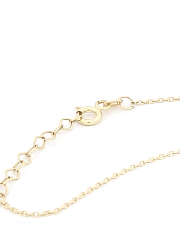 Χρυσό Γυναικείο Κολιέ Κ14 ,Με Λευκά Ζιργκόν κωδ.109507 - Image 4