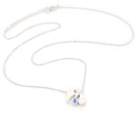 Ασημένιο Γυναικείο Κολιέ, Με Τριμελή Οικογένεια Με Αγοράκι Και Μπλε Σμάλτο κωδ.109512