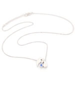 Ασημένιο Γυναικείο Κολιέ, Με Τριμελή Οικογένεια Με Αγοράκι Και Μπλε Σμάλτο κωδ.109512