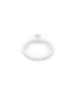 Γυναικείο Λευκόχρυσο Δαχτυλίδι Κ18, Με Lab Grown Diamond Διαμάντι Και Natural Πλευρικά Διαμάντια κωδ.109569 - Image 3